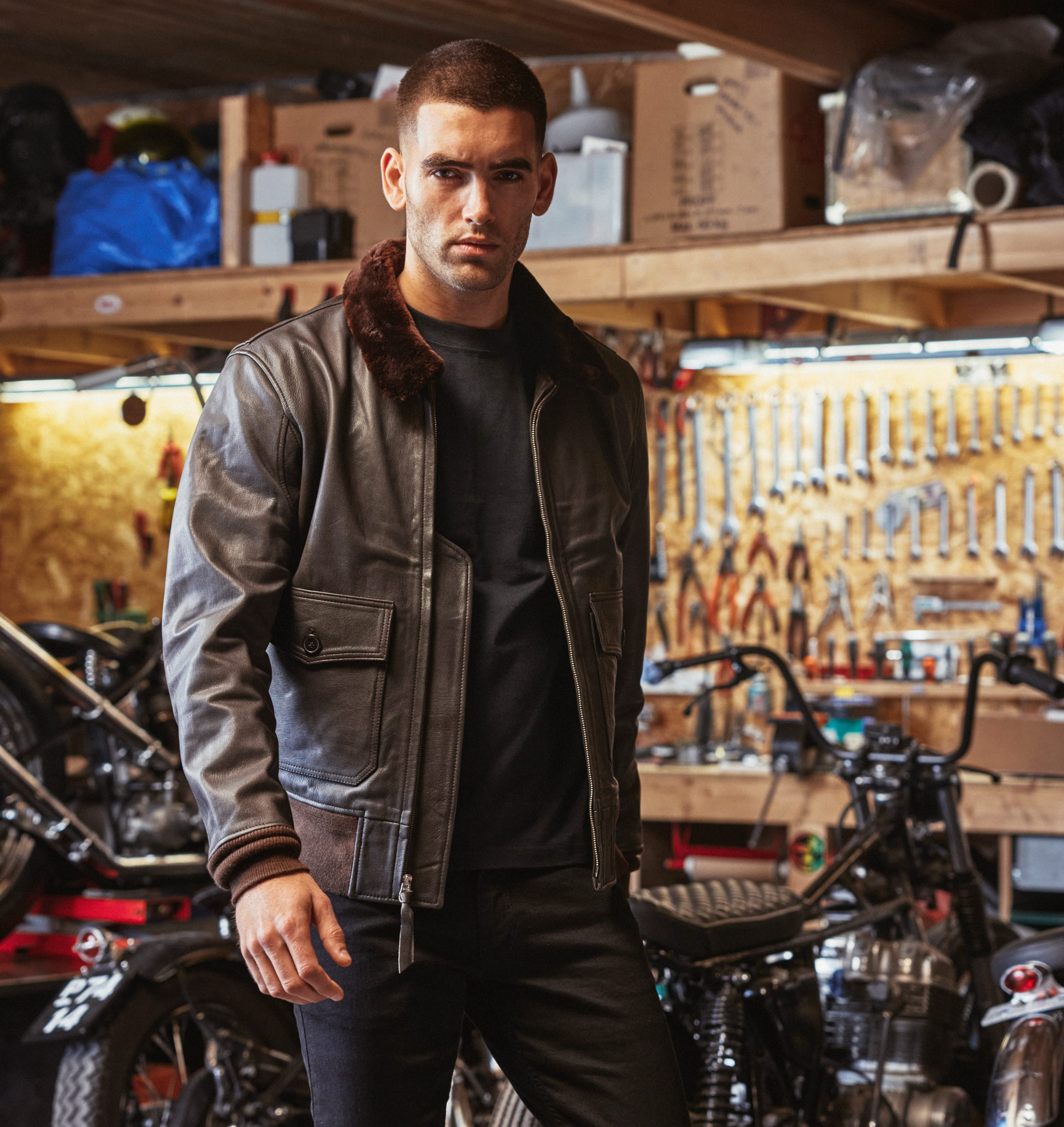 Leather Aviator Jacket - Men - Ready-to-Wear