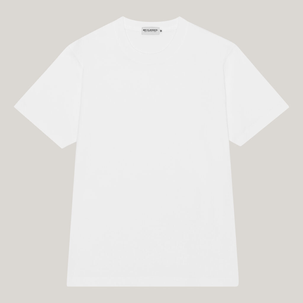 Tubular T-Shirt Combed Cotton - White - AVI LEATHER