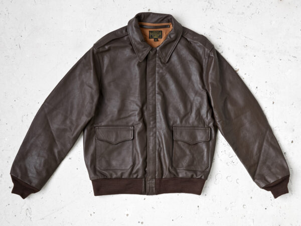 A2 flight jacket in horsehide leather
