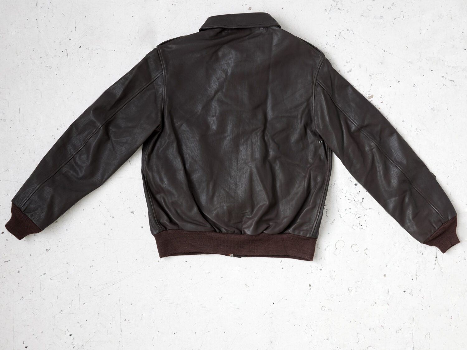 Perry A-2 Flight Jacket - Seal Brown Goatskin - AVI LEATHER