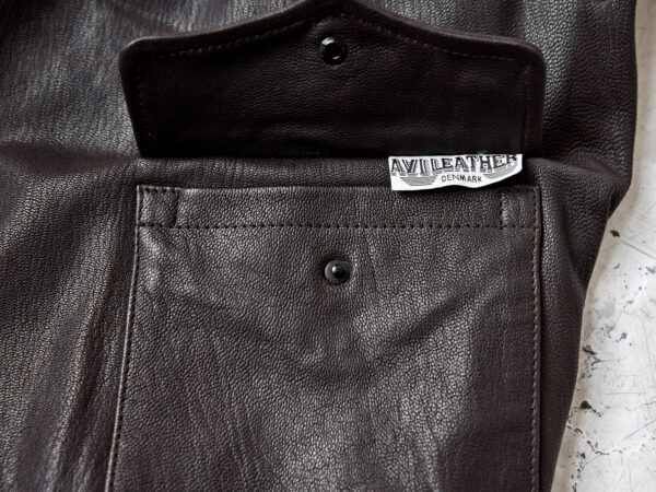 Perry A-2 Flight Jacket - Seal Brown Goatskin – Image 8