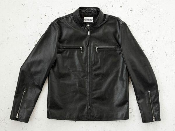 Cafe racer jacket in horsehide leather