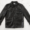 car coat leather jacket in horsehide