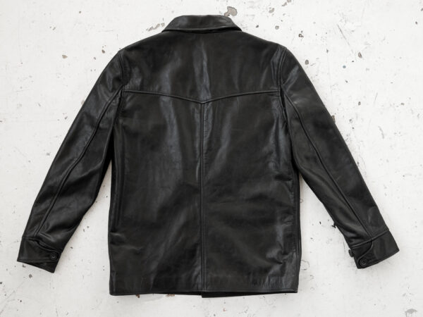 car coat leather jacket in horsehide