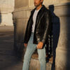 car coat jacket for men in horsehide leather