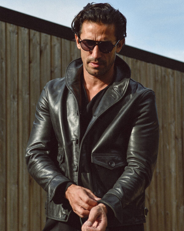 Cossack leather jacket in horsehide