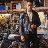 d-pocket leather jacket