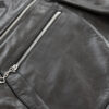 horsehide leather D-pocket motorcycle jacket