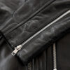 horsehide leather D-pocket motorcycle jacket
