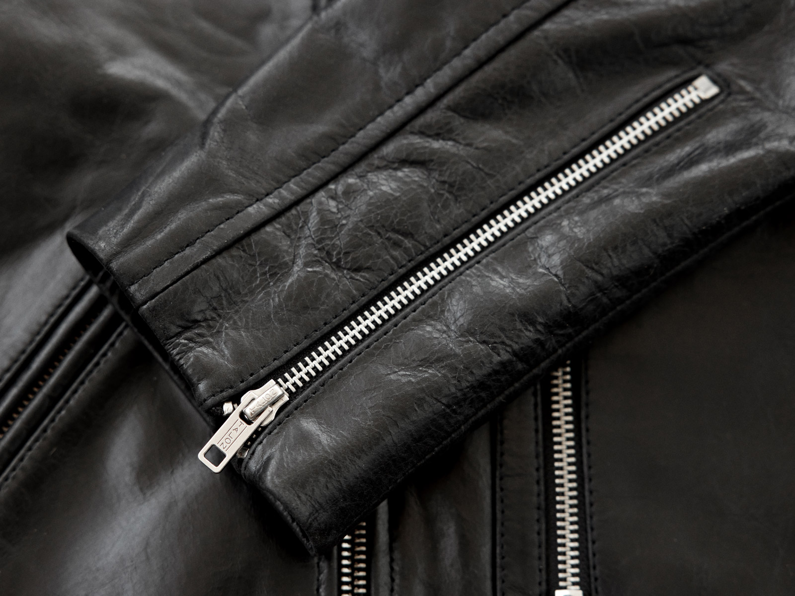 Leather zipper jacket hotsell