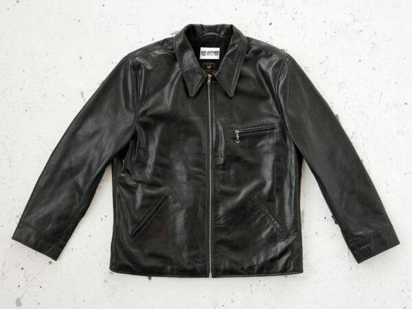 half belt leather jacket