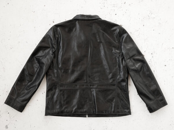 half belt leather jacket