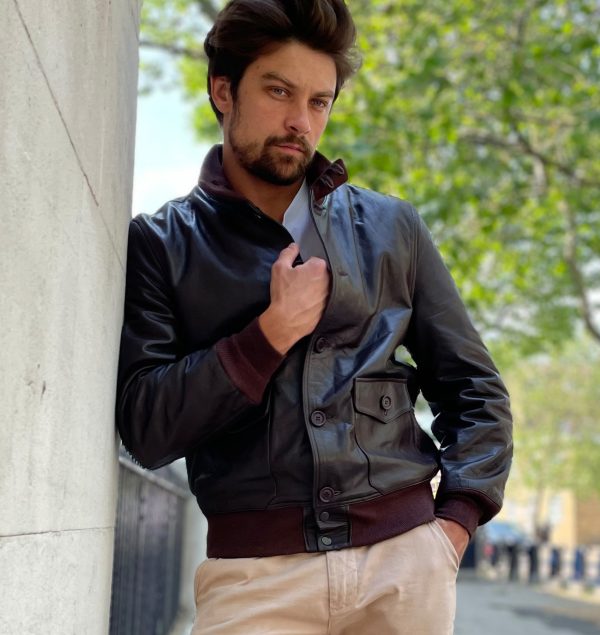 A-1 Flight Jacket - Seal Brown Horsehide – Image 10