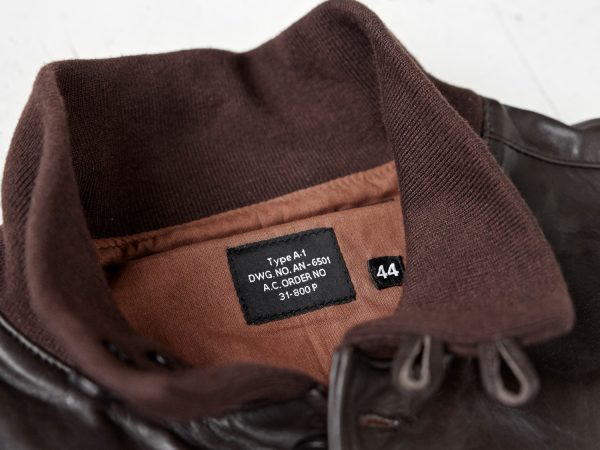 A-1 Flight Jacket - Seal Brown Horsehide – Image 8