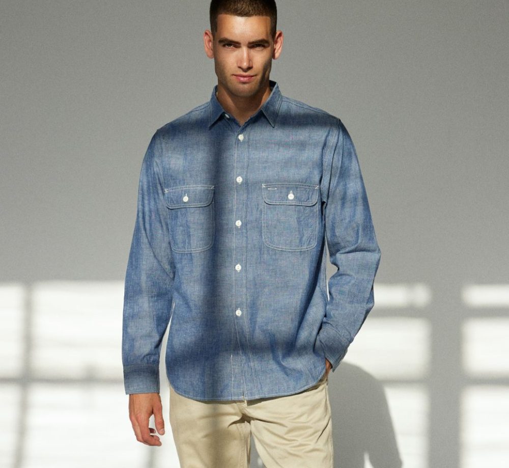 F3378 SELVEDGE CHAMBRAY WORK SHIRT - FOB Factory Japan