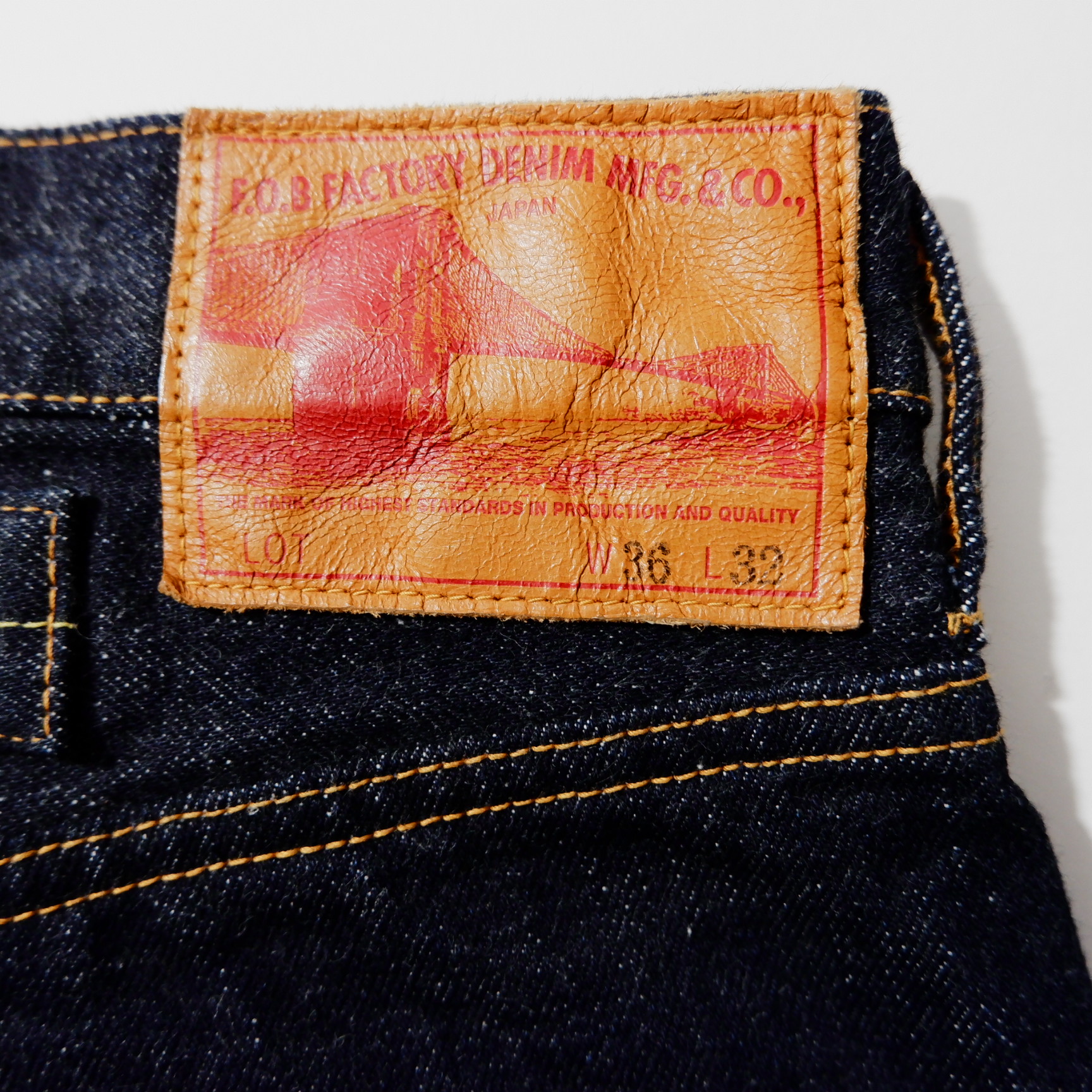 14oz. SELVEDGE DENIM 5P STRAIGHT JEANS - OMNIGOD - AVI LEATHER