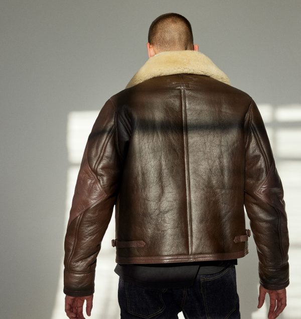 M-445A leather flight jacket in sheepskin