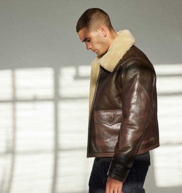 M-445A flight jacket in sheepskin