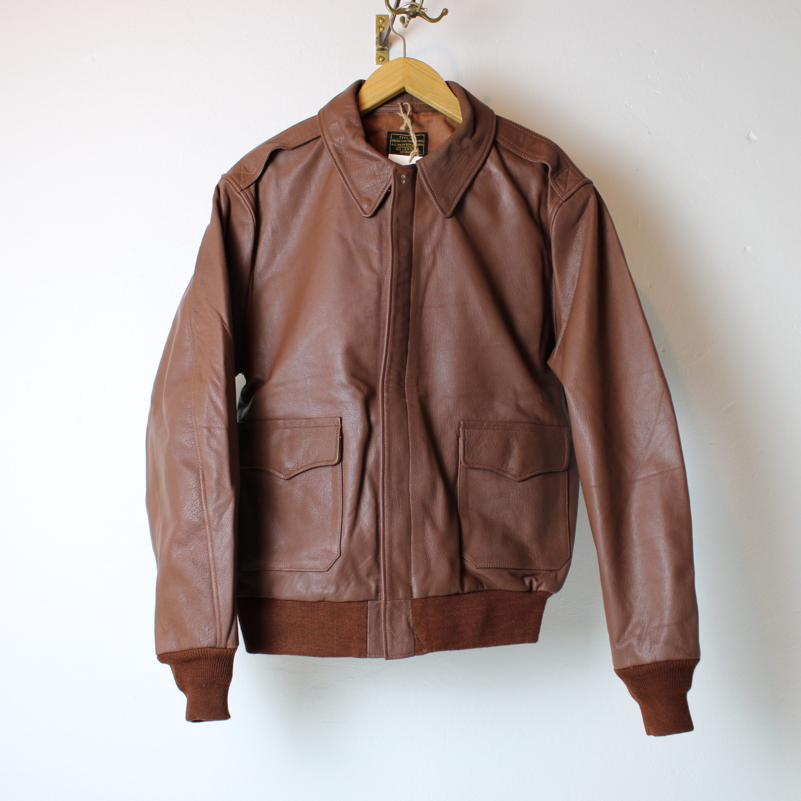 Bronco A-2 Flight Jacket – Size 44 - Russet Goatskin