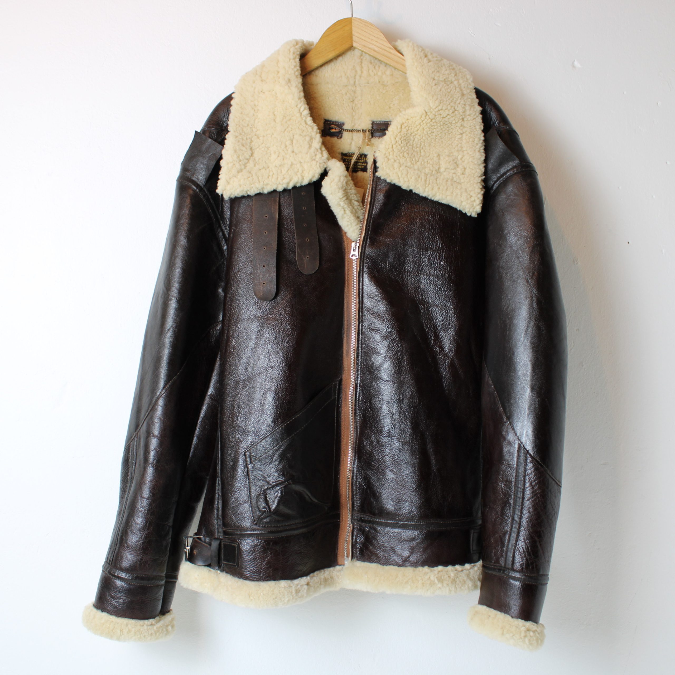 B-3 Flight Jacket - Size XL - Sheepskin Leather (Sample jacket)