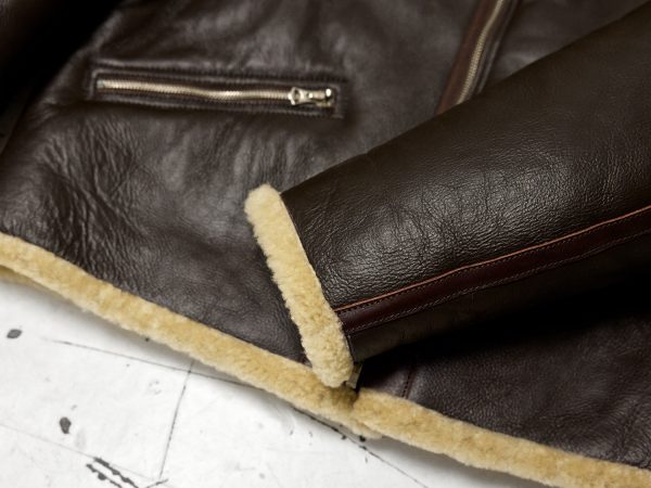 d1 flight jacket in shearling