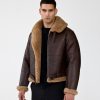 shearling bomber jacket